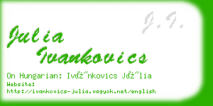 julia ivankovics business card